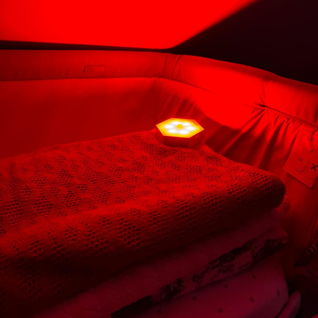 Ayus Wellness Blue Light Blocking Motion Light, Red Night Light with Motion Sensor, Timer Settings, White, Default Title - Image 2