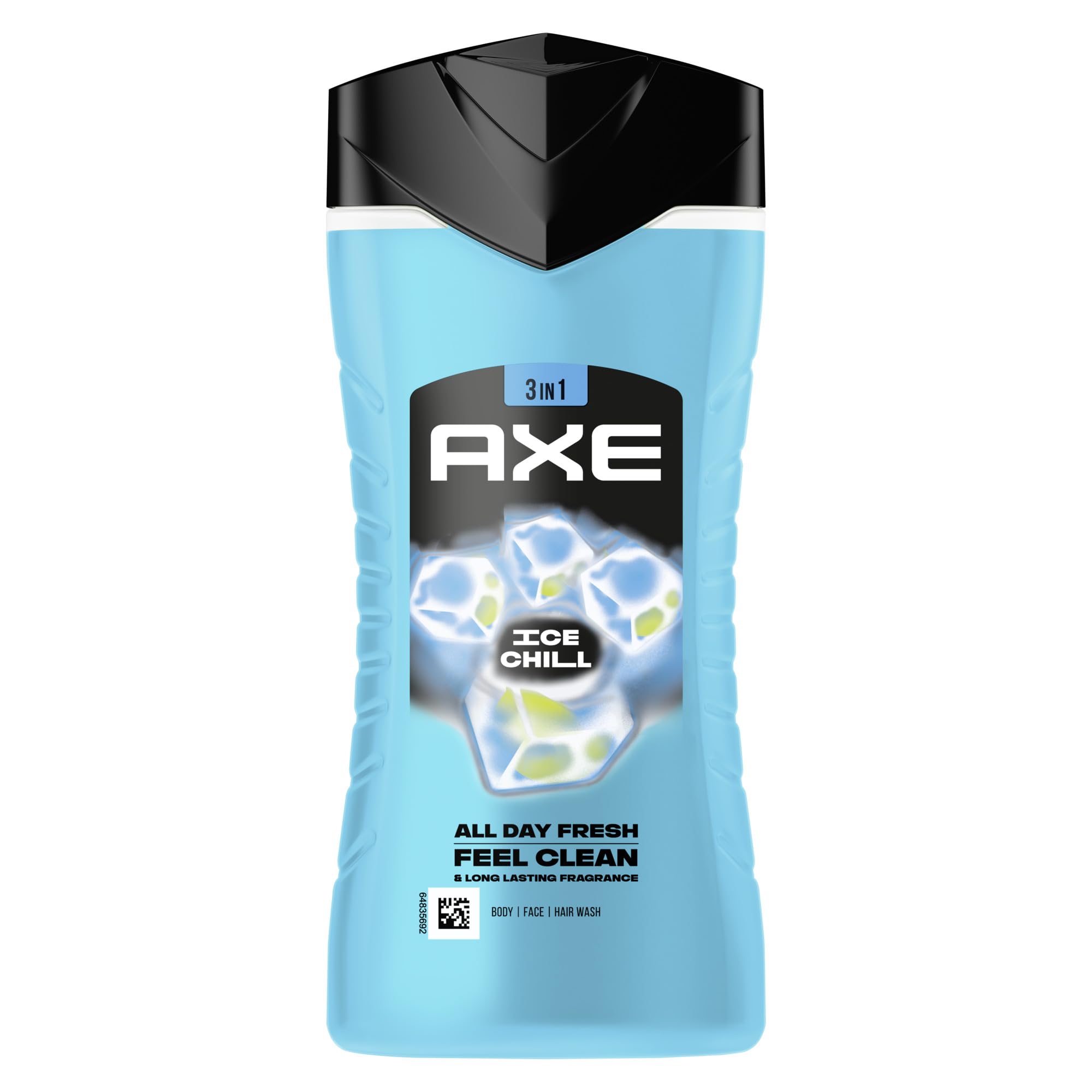 Axe 3-in-1 Duschgel & Shampoo Ice Chill für langanhaltende Frische und Duft nach der Dusche dermatologisch getestet 250 ml