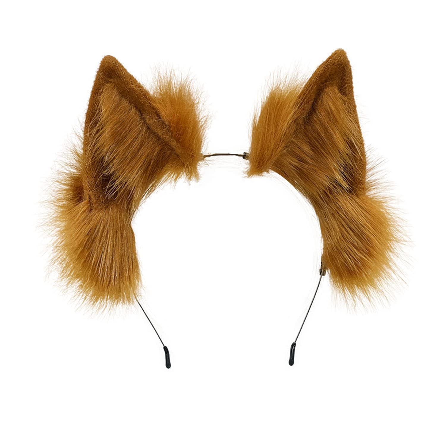 Animal Ear Headband for Cosplay, Handmade Faux Fur Ears, Wolf/Fox/Cat/Leopard Headband, Furry Costume Accessory for Women & Girls, Party, Anime, and Cosplay Events