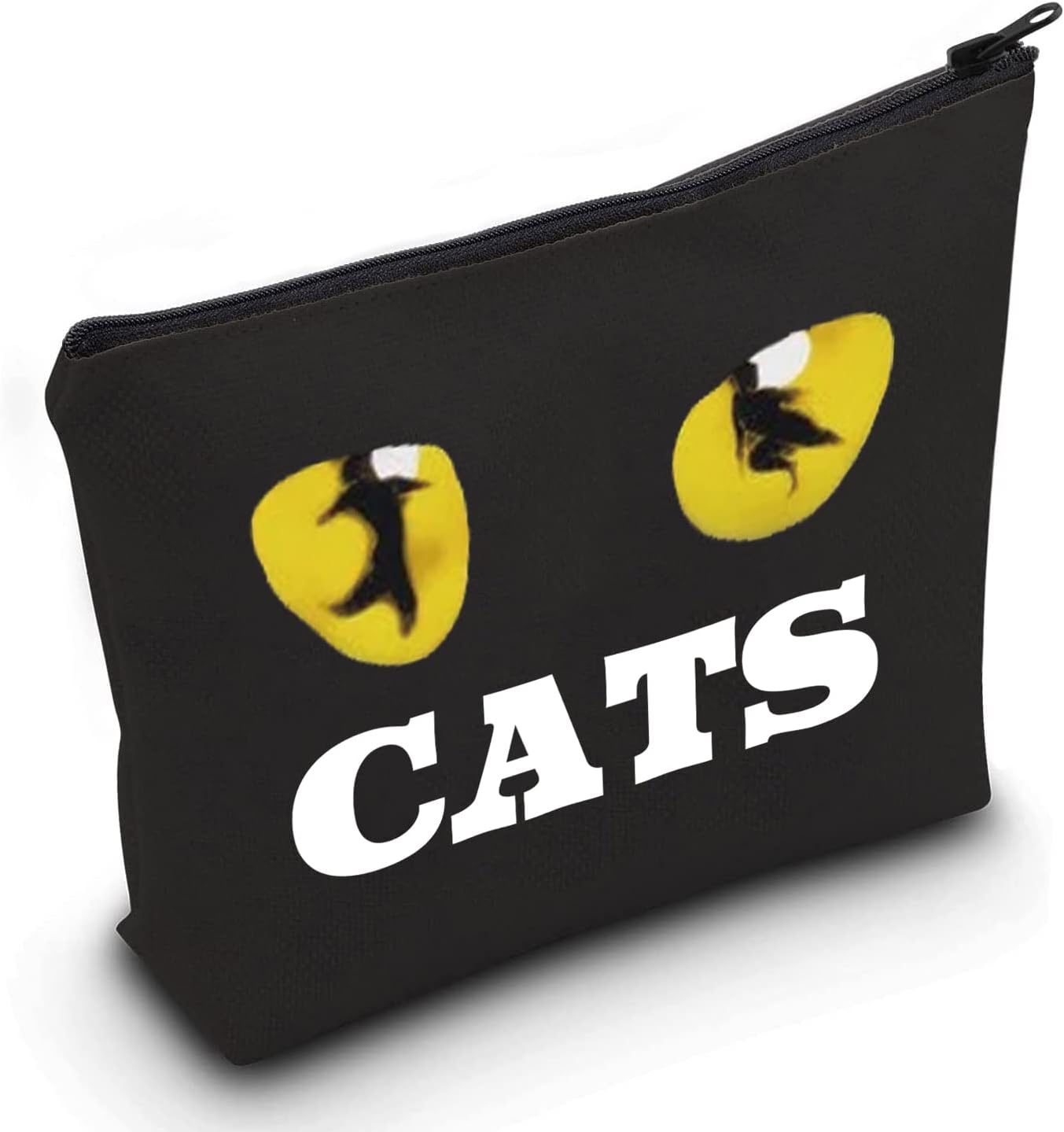LEVLO Broadway Cat Cosmetic Make Up Bag Musical Theatre Fans Gift Cat Makeup Zipper Pouch Bag For Friend Family, Cat, Cosmetic Bag