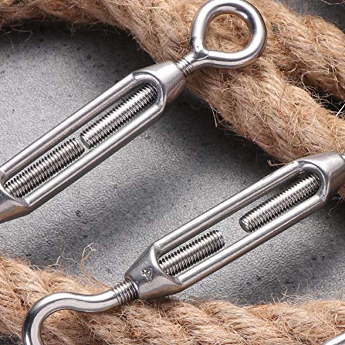 Wakauto 5 piezas Tensor de Ojo de Acero Inoxidable para Tensar Cables de Alambre miniatura 3