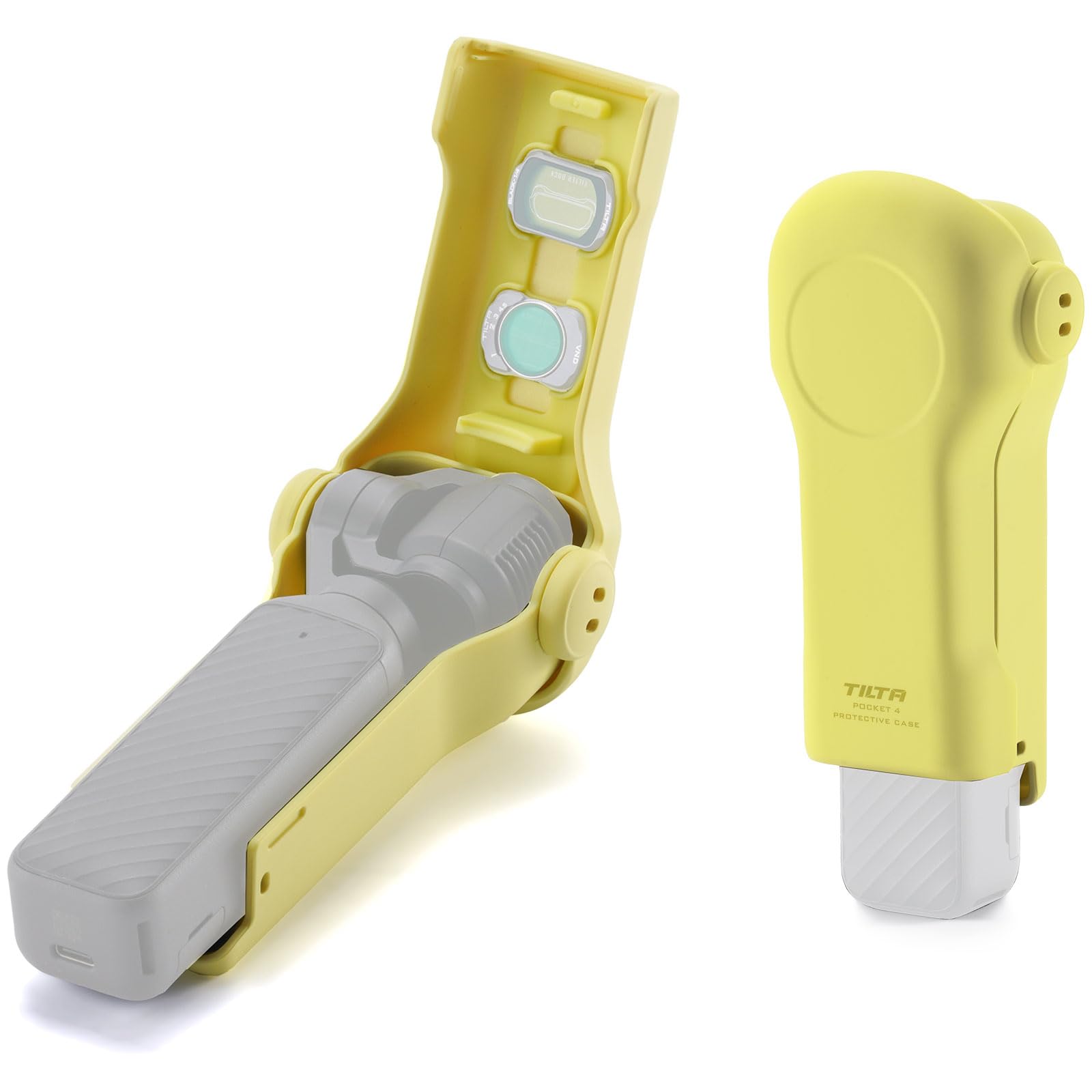 Tilta Pocket 4 Protective Case, Hartschale mit Safe-Lock, Stoßfest, Robustes Cover, Protective Case for DJI Osmo Pocket 4 Accessories, Hartschale – Platz für 3 Standardfilter, Grün TA-T96-PTC-LG