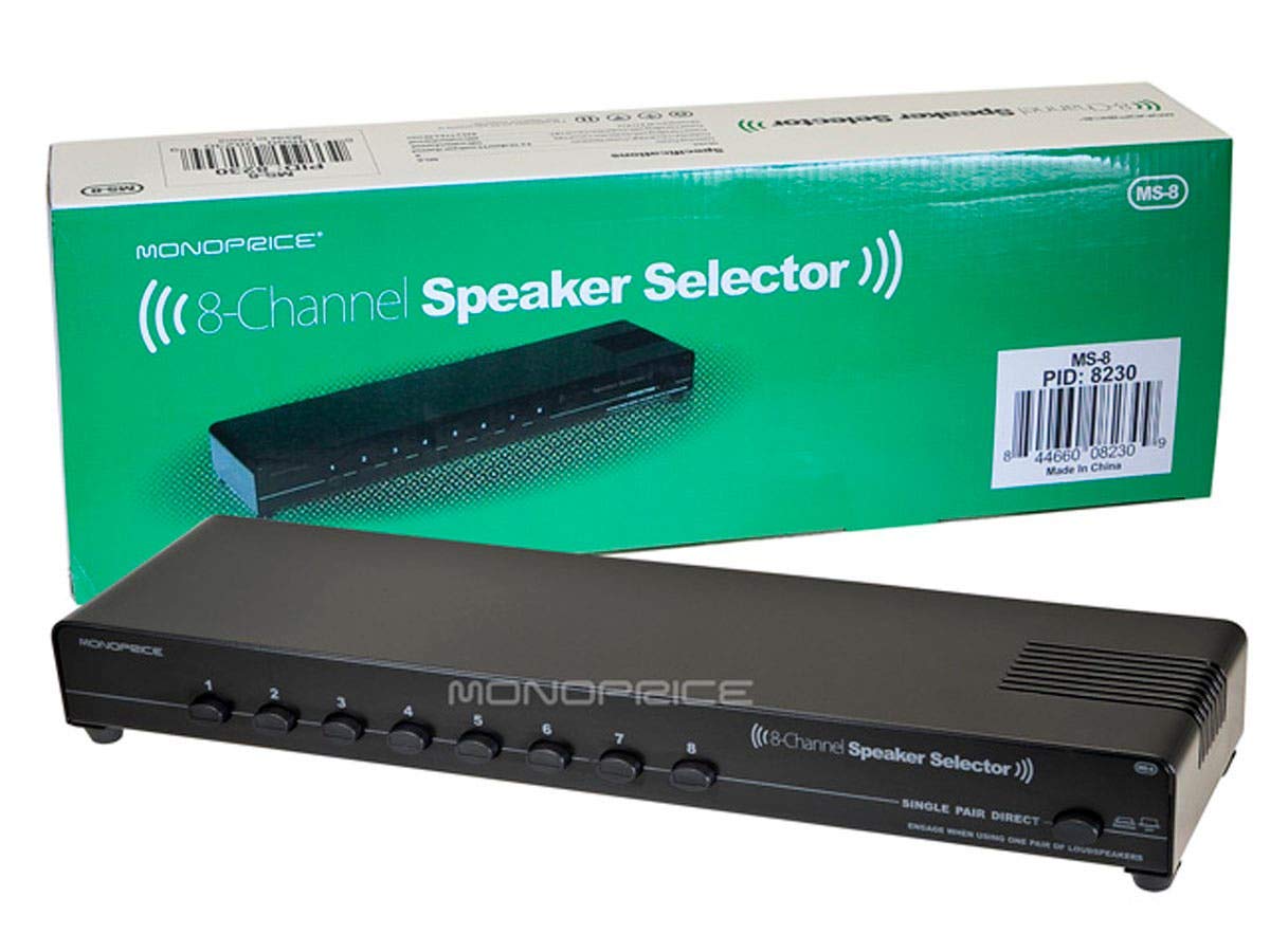 Amazon.com: Monoprice 108230 8-Channel Speaker Selector - Black