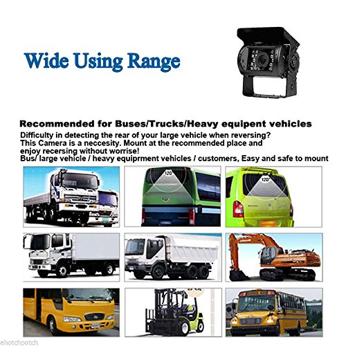 4-polige robuste Nachtsicht-Rückfahrkamera mit 18 IR-LEDs, wasserdicht, für Busse, LKW, Anhänger,...