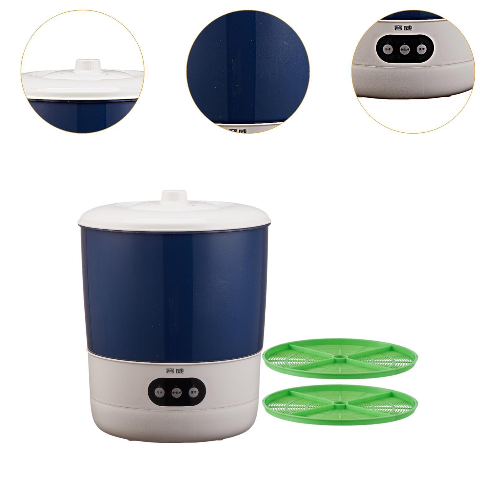 Máquina de Brotes Recipiente Germinador Automático de Irrigación 360 Grados Configuración Climatizada Resistente Apta para Uso Familia