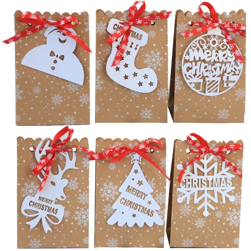 Coffres-cadeaux kraft de Noël pliables pour emballer rapidement vos chocolats