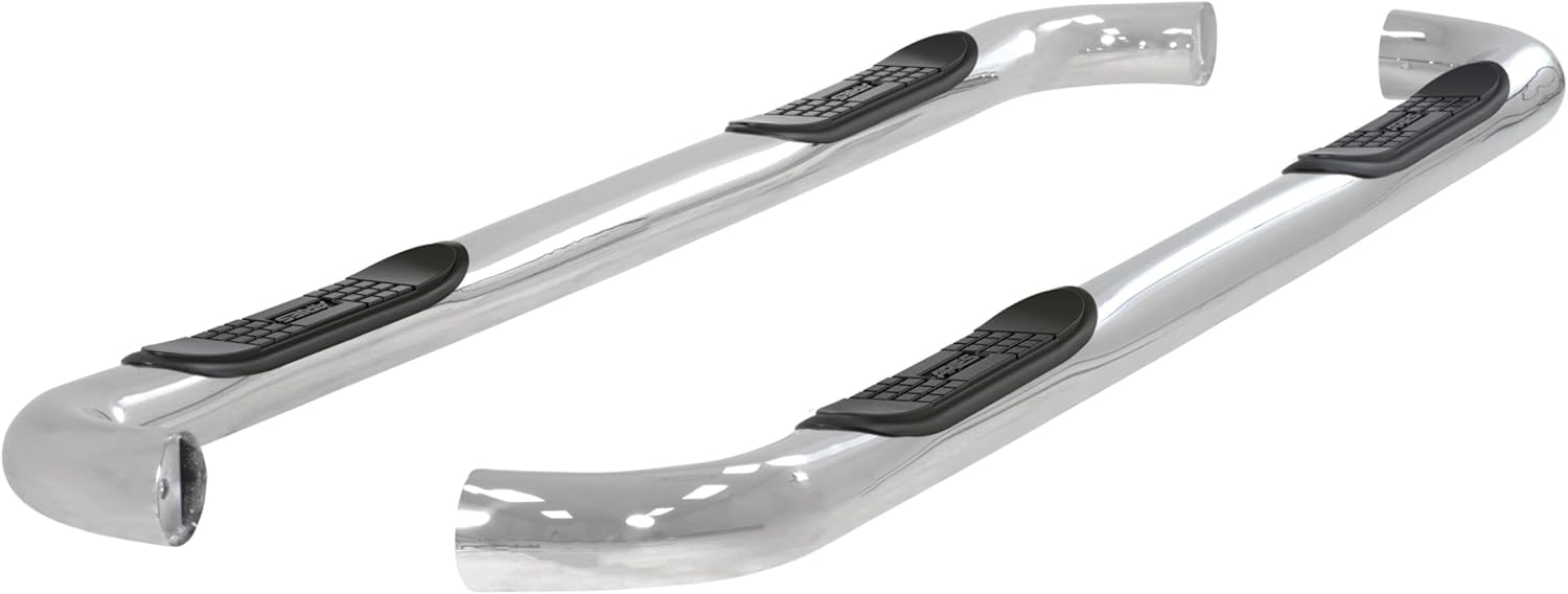 ARIES 203006-2 3-Inch Round Polished Stainless Steel Nerf Bars, No-Drill, Fits Select Ford Excursion, F-250, F-350 Super Duty