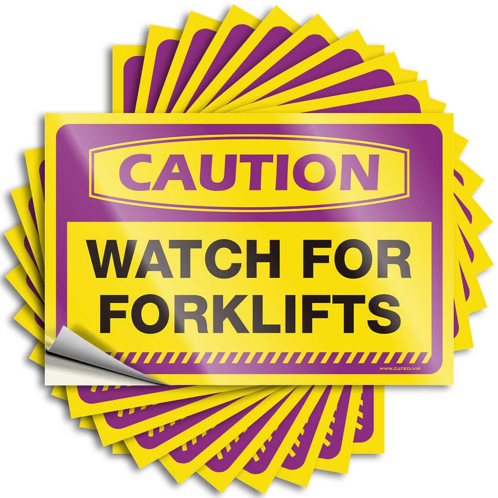 Emo Room Decor, Sticker Christmas Helmet Caution Watch for Forklifts | Fun Waterproof Vinyl Stickers(12X18CM)