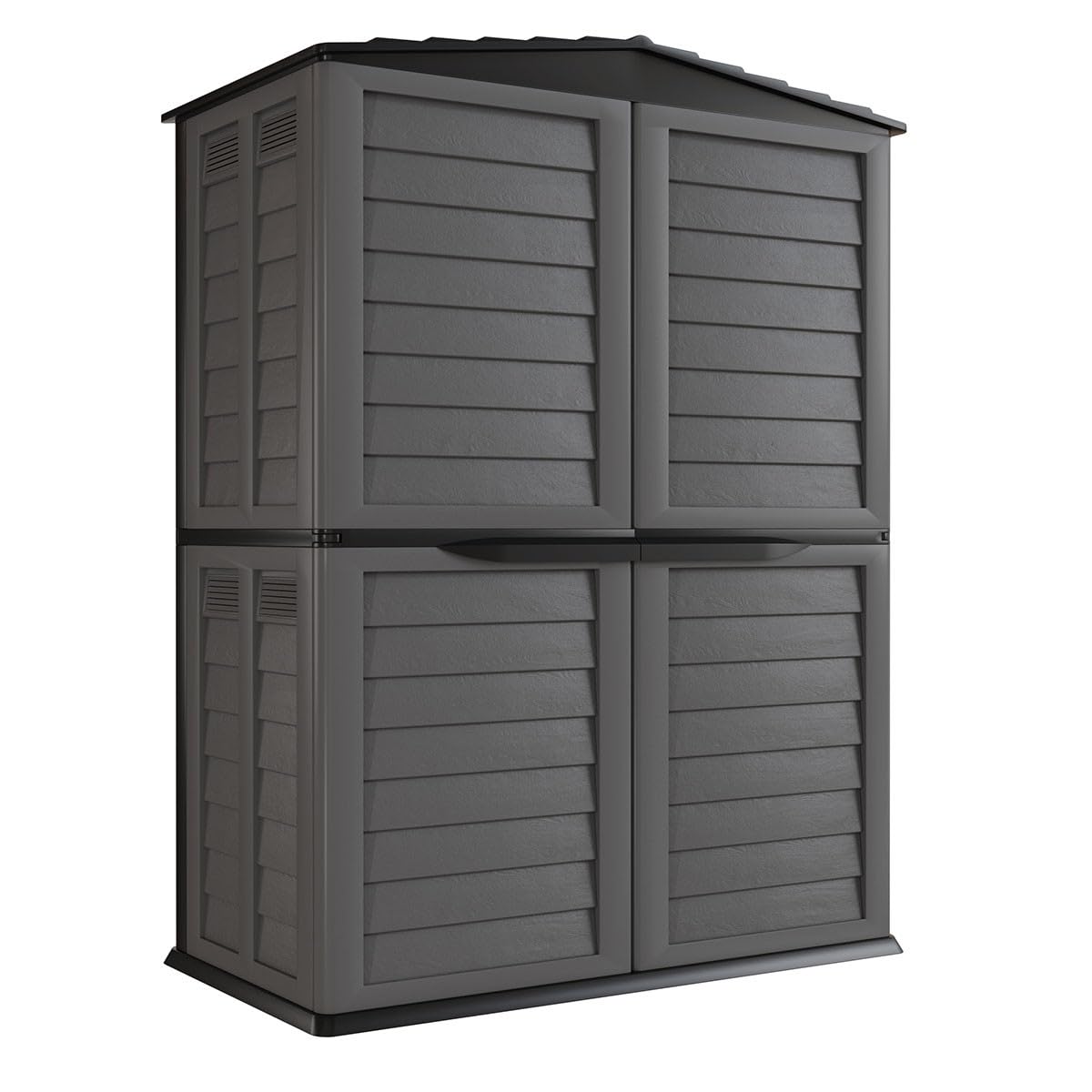 Art Plast – Caseta de jardín exterior, 151 x 83 x 200 cm, color gris antracita, funda de almacenamiento de polipropileno duradero, antiUV, doble puerta y suelo integrado para herramientas y muebles de