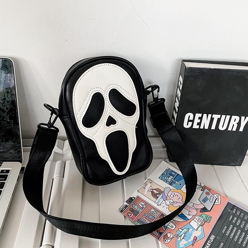 Halloween Ghost Crossbody Bag, Cute Novelty Ghost Purse PU Leather Shoulder Bag for Women Men4