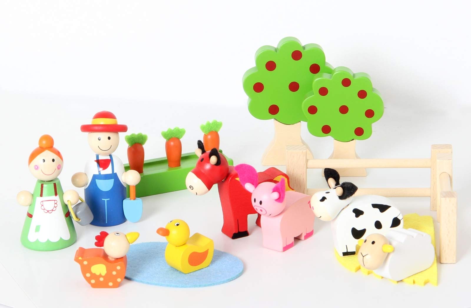 Small Foot Juguetes de Madera de Granja de Madera, Juguete de Primera Calidad diseñado para niños a Partir de 3 años. Un diseño Multi