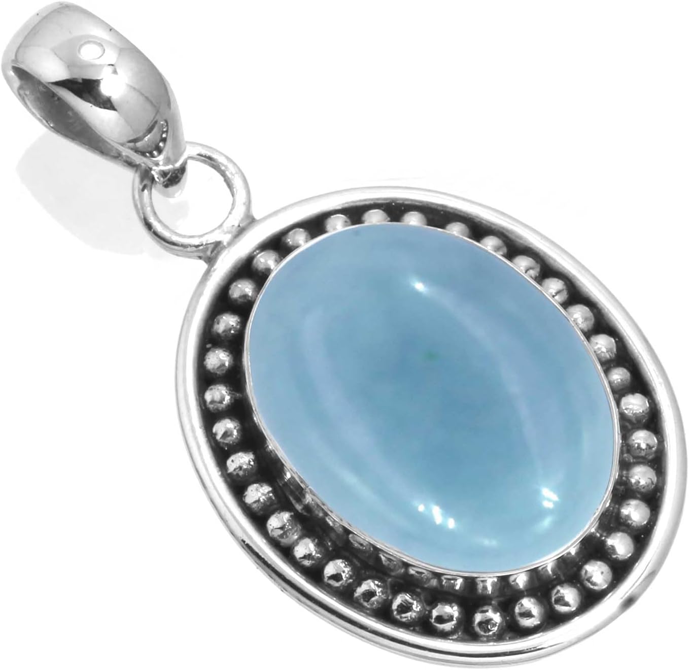 Handmade Genuine 925 Sterling Silver Pendant Necklace Chunky Natural Gemstone Amber, Garnet, Pearl, Amethyst Oval Boho Jewelry For Women