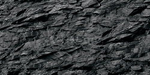 VIP. LINE - Póster de fondo de acuario con textura de piedra negra, efecto 3D, fondo de PVC (30 x 22 pulgadas)