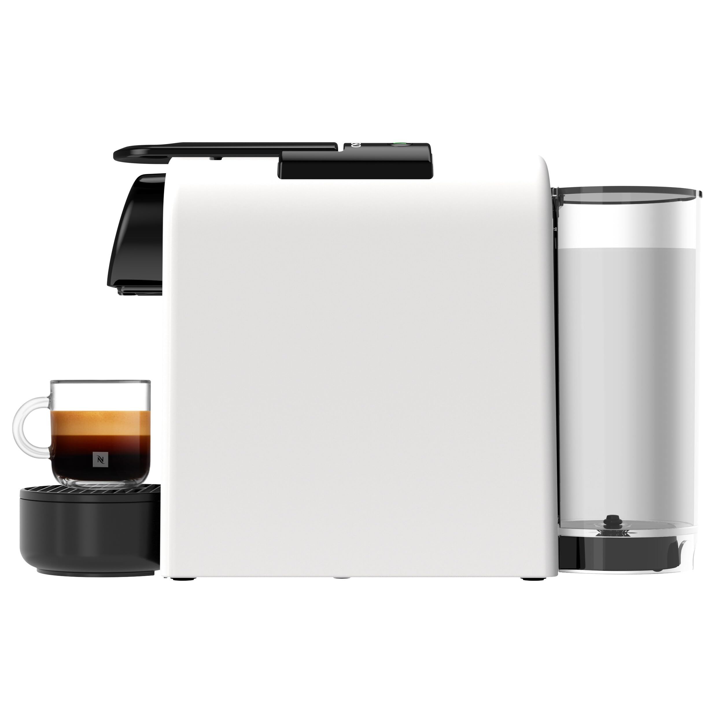 NESPRESSO DE’LONGHI Essenza Mini Mattweiß Original Kapselmaschine | ultrakompaktes Design | 25 Sek. Aufheizzeit | 2 Tassengrößen | 19 Bar Druck | Kaffeemaschine EN85.WMT