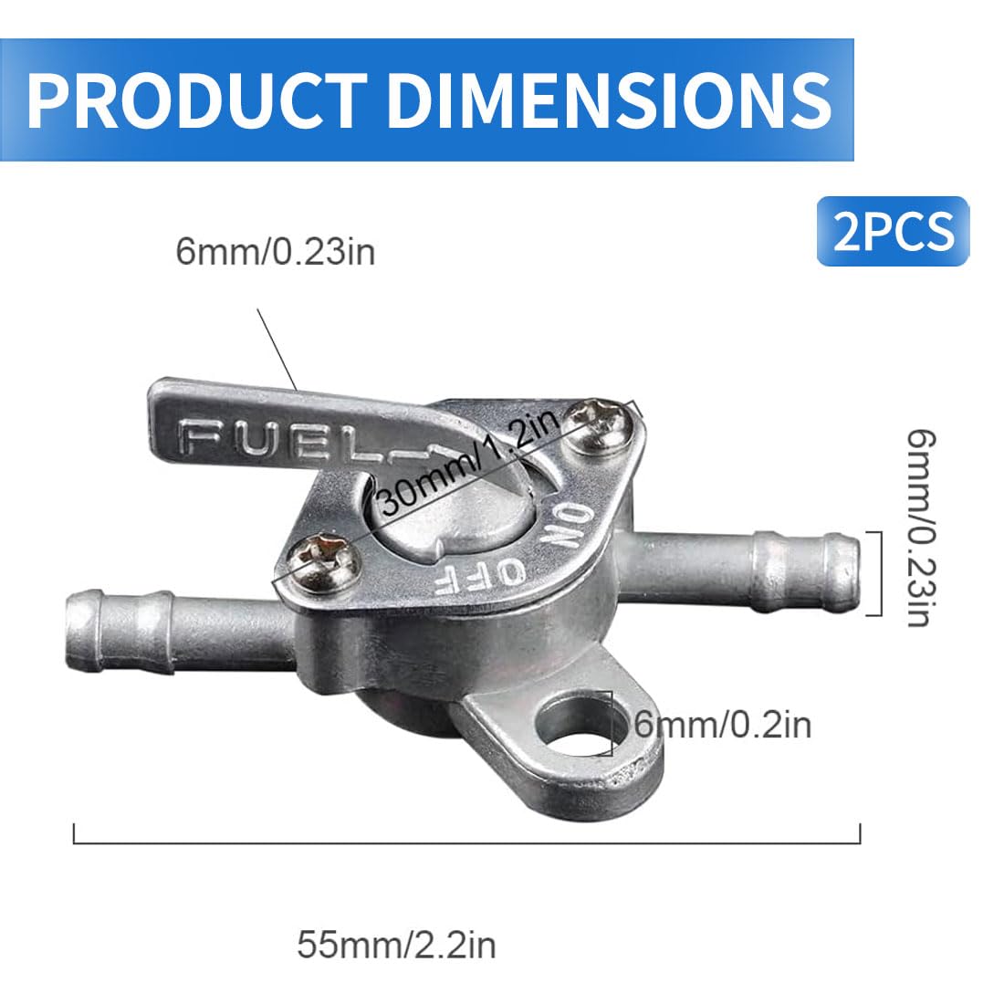 ROBINET ESSENCE UNIVERSEL 6MM MOTO TONDEUSE SCOOTER MOTOCULTEUR MOBYLETTE VIOLET