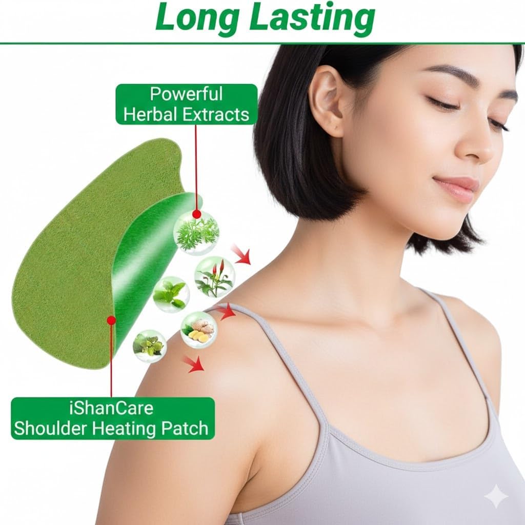 Shoulder Herbal Pain Relief Patch Combo Pack (Pack of 20) – Natural Heat Therapy for Back, Knee, Joint, Muscle & Neck Pain | Long-Lasting Warm Relief | Fast-Acting Stick-On Care — Amazon image 6