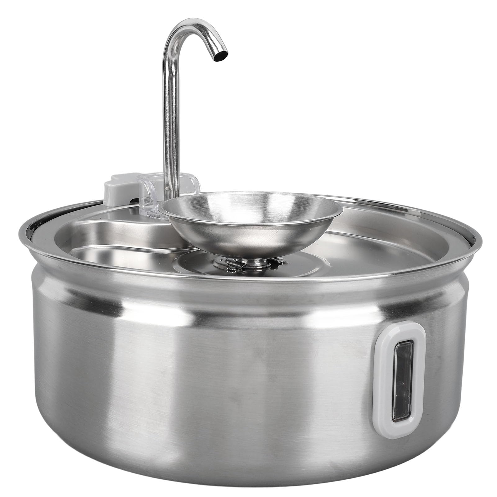 3.2L Dog Water Dispenser, Stainless Steel Cat Water Fountain Pet Drinking Dispenser Quiet Dog Drinking Waterer with Automatic Circulation Cat Feeding