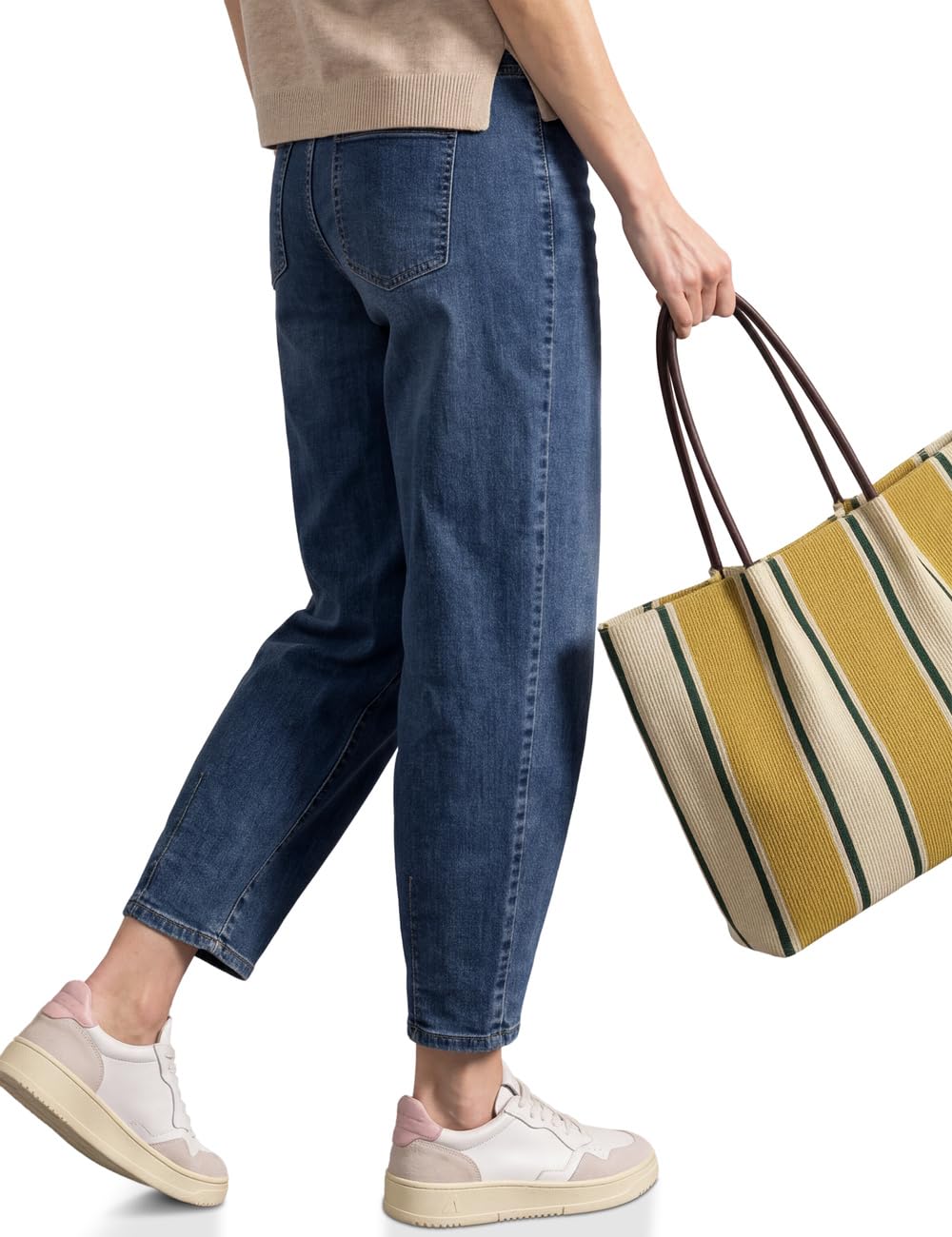 Street One Damen High Waist Barrel Leg Jeans im Loose Fit 3819016