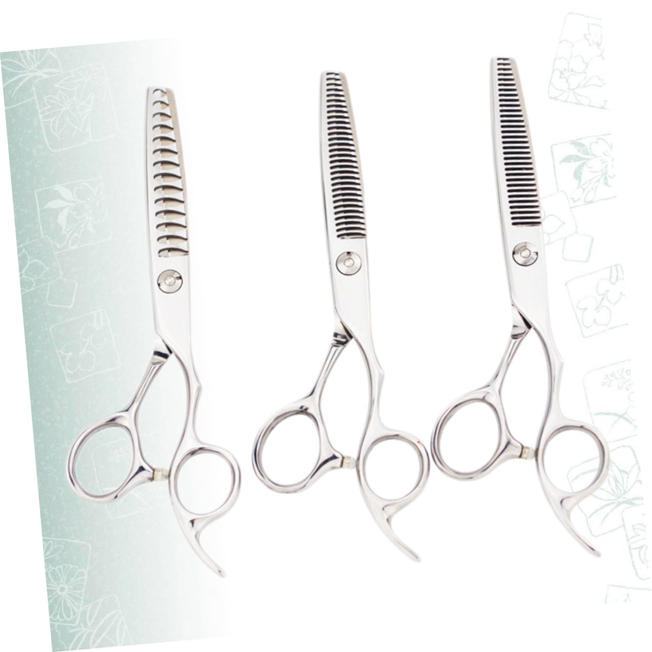 Beaupretty 3 Tijeras de Peluquería Profesional de Acero Inoxidable, Corte Liso y Uniforme para Barbería y Uso Diario, Plata