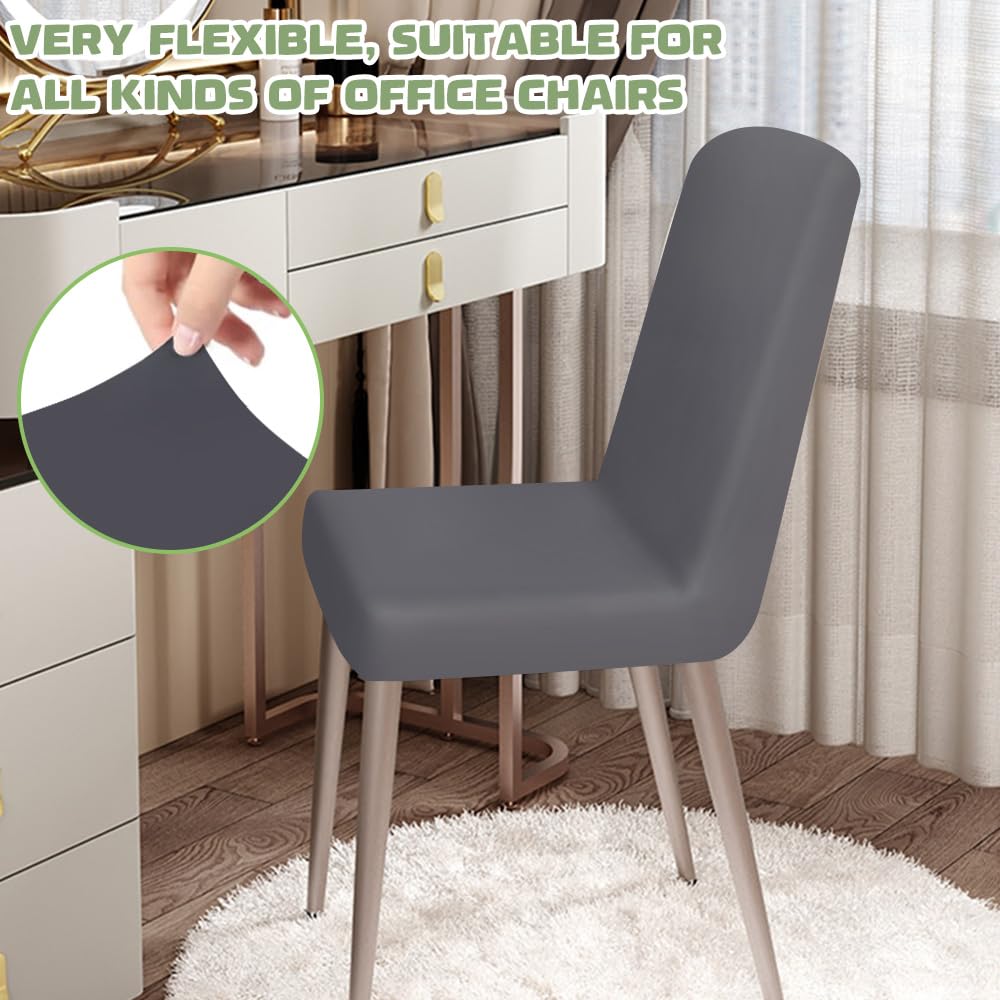 SLTAXAR4 Pezzi Coprisedie Con Schienale Elasticizzati Universale Fodere Per Sedie Con Schienale Lavabile Fodere Coprisedia Per Sala Da Pranzo Per Casa Banchetti Hotel (Grigio
