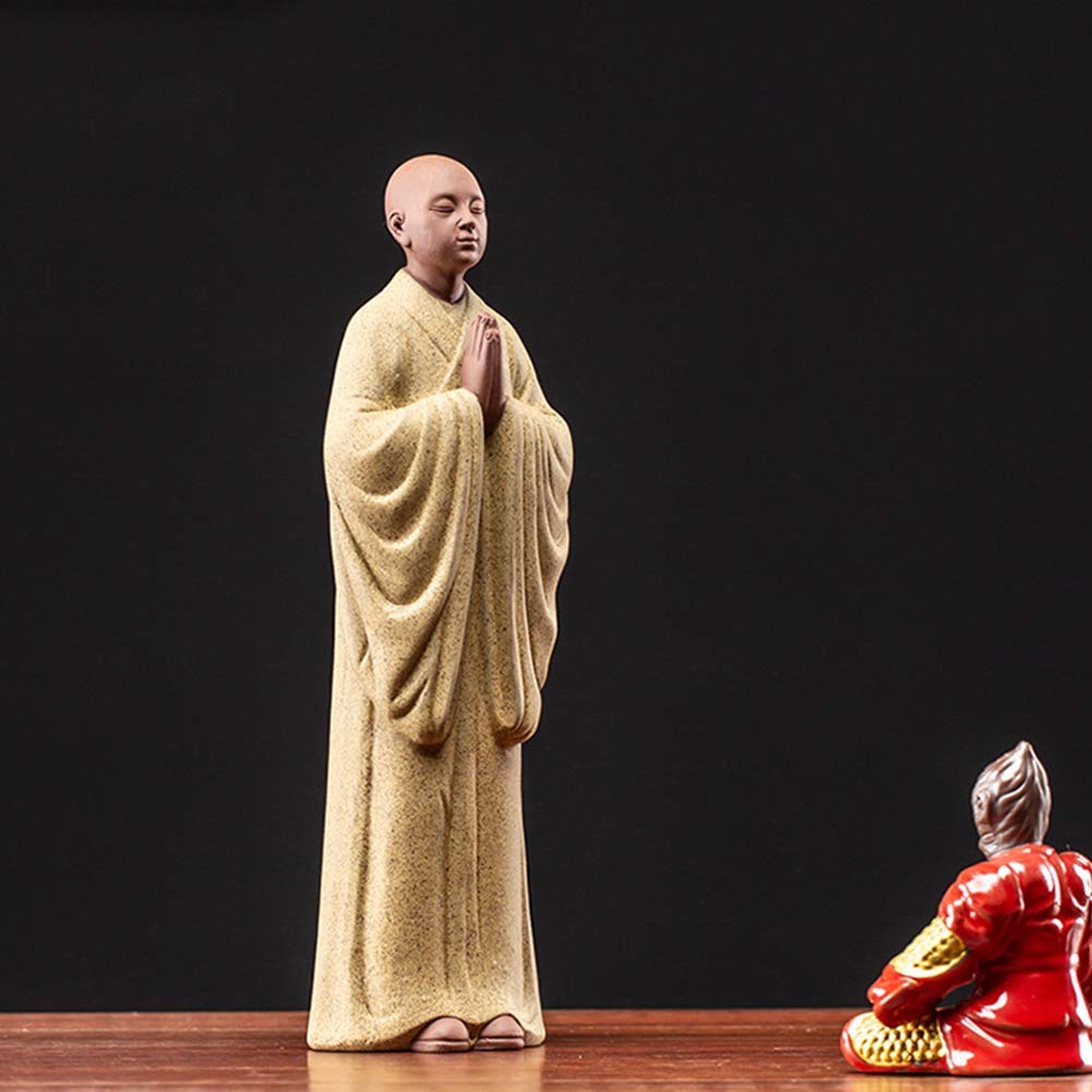 Meditazione Zen Buddha Statua Figurine, Religione Scultura Arredamento per Interni per la casa, Studio Soggiorno Ufficio Ceramica Decorazioni Ornamenti,B