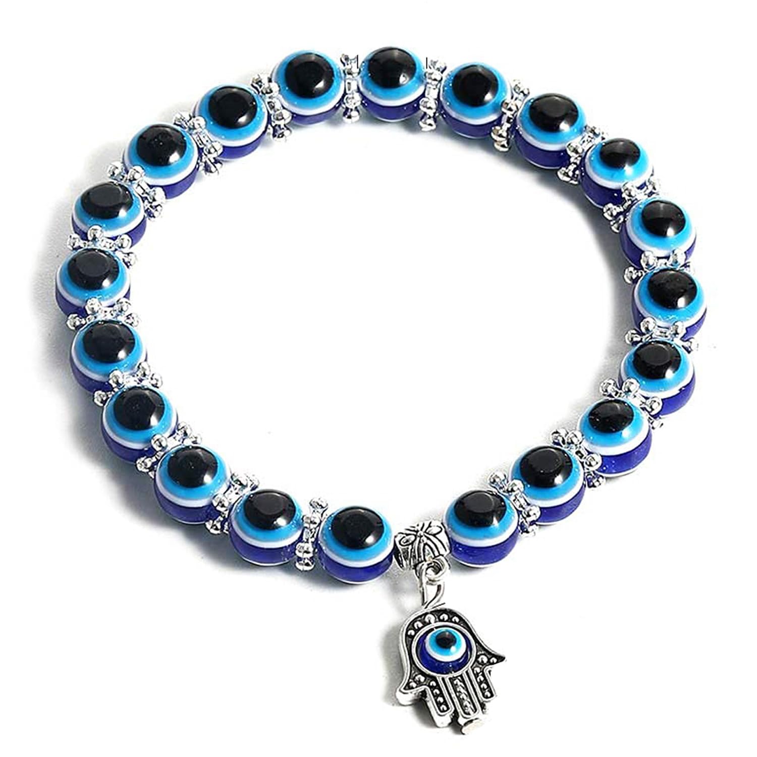 MEENAZ Evil Eye Bracelet For Women ladies Nazaria Adjustable Kada for Girls Bangle Jwellery Nazar stylish Friendship Band Silver black blue for Anniversary Birthday Gift for Girlfriend Wife Mother 297 (B0CBYY653R) Amazon Price History, Amazon Price Tracker