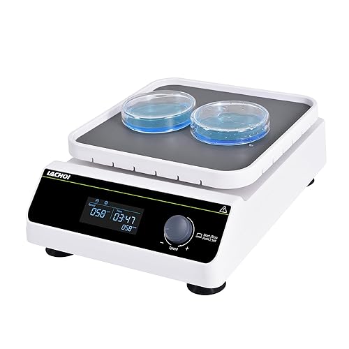 Agitador lineal LCD de 40 a 300 rpm, capacidad de 4.4 lbs, con temporizador, agitador lineal digital con modo continuo o modo de temporizador para