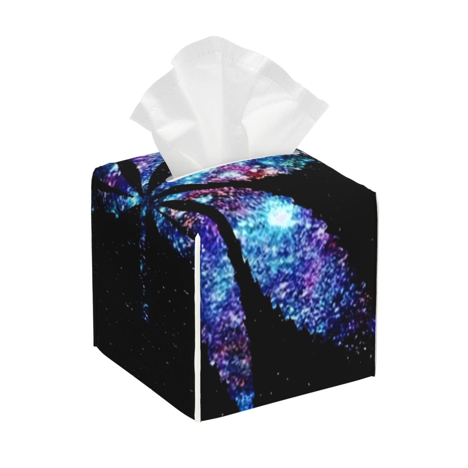 Cannabis Leaf PVC Cube Tissue Pack for Home Office Bathroom Use