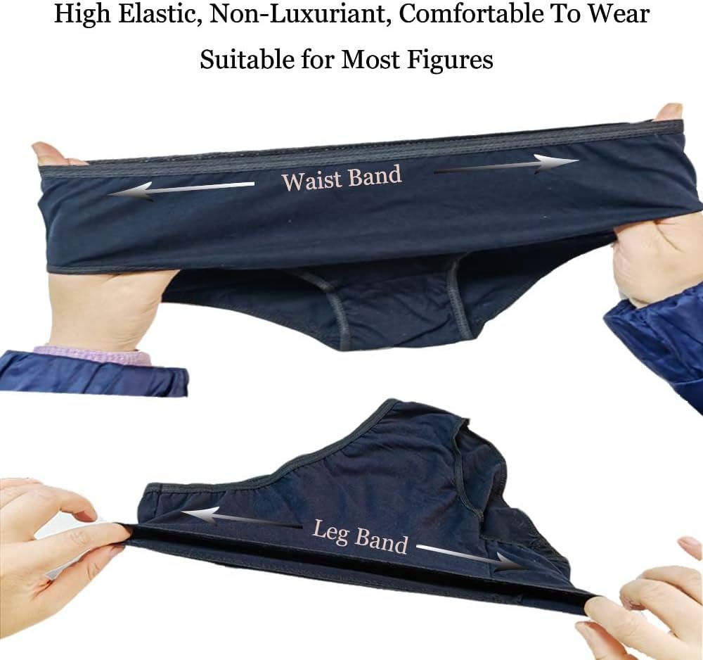 STARLY Women's Disposable Pure Cotton Underwear Travel Panties High Cut Granny Briefs White/Macarons/Black (10pcs) - Image 2