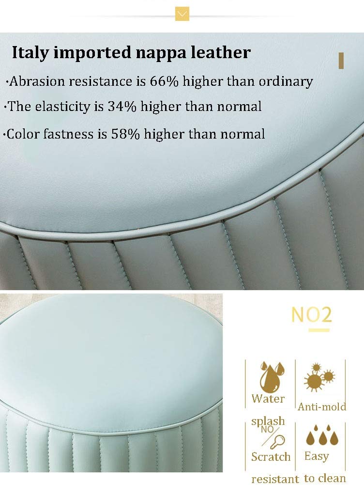 Puf Niskie stołki Creative Solid Wood Podnóżek Wyściełany Skórzany Podnóżek Salon Sypialnia Krzesło Do Makijażu Stołek Zmiana Buty (Kolor: Szary, Rozmiar: 35x3
