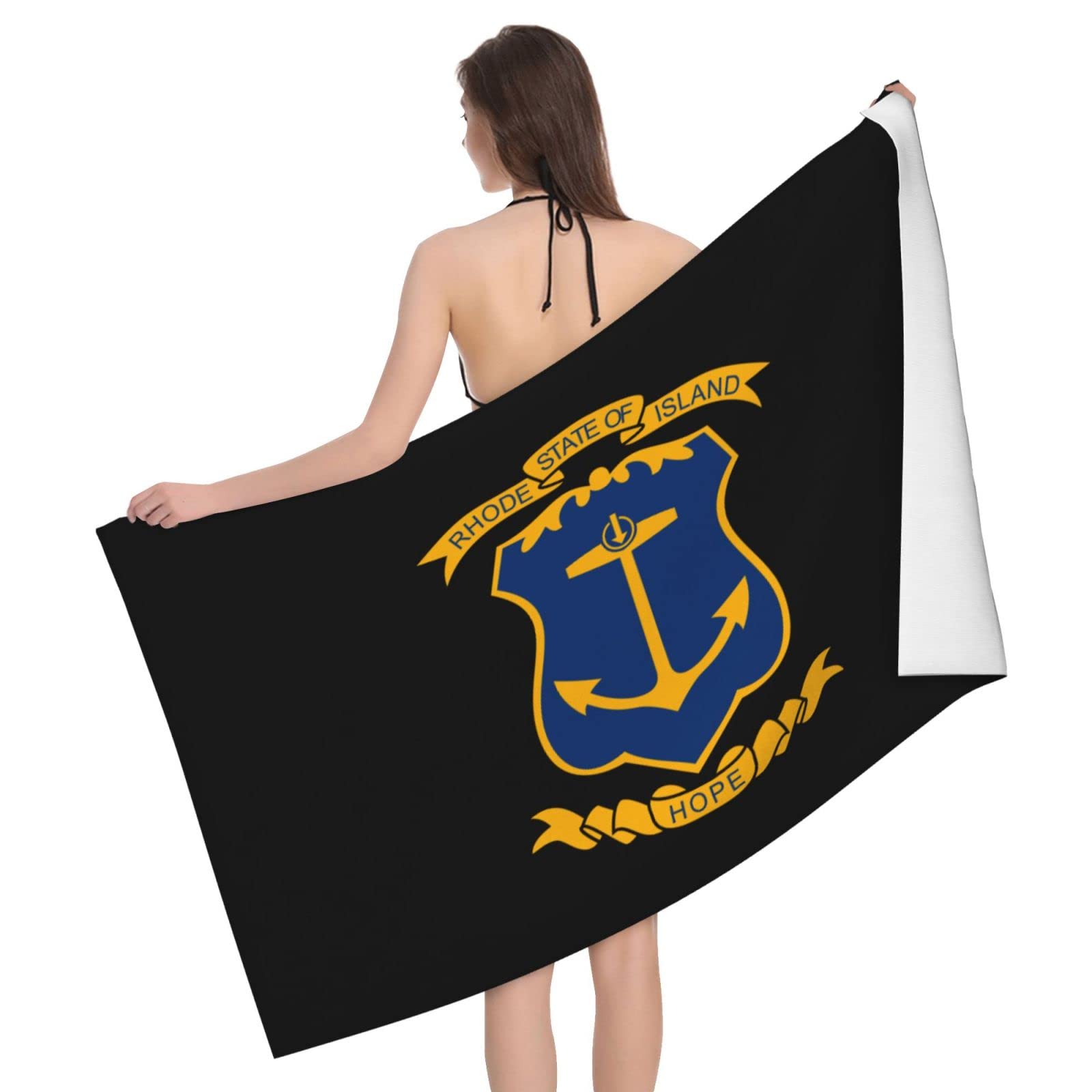 Lsjuee Flag of Nevada Bath Towel Absorb Water Quick Dry Bath Towel, for Beach, Swimming Pool, Camping