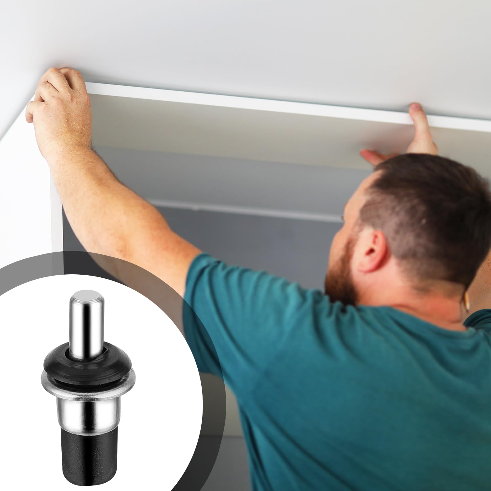Andibro Perni Di Riparazione Caricati A Molla, 10pz Perni Di Riparazione Di Ricambio Perni Di Riparazione Per Porte Di Armadietti Perni Di Scaffali Per Persiane In Plastica Mobili Per Armadi