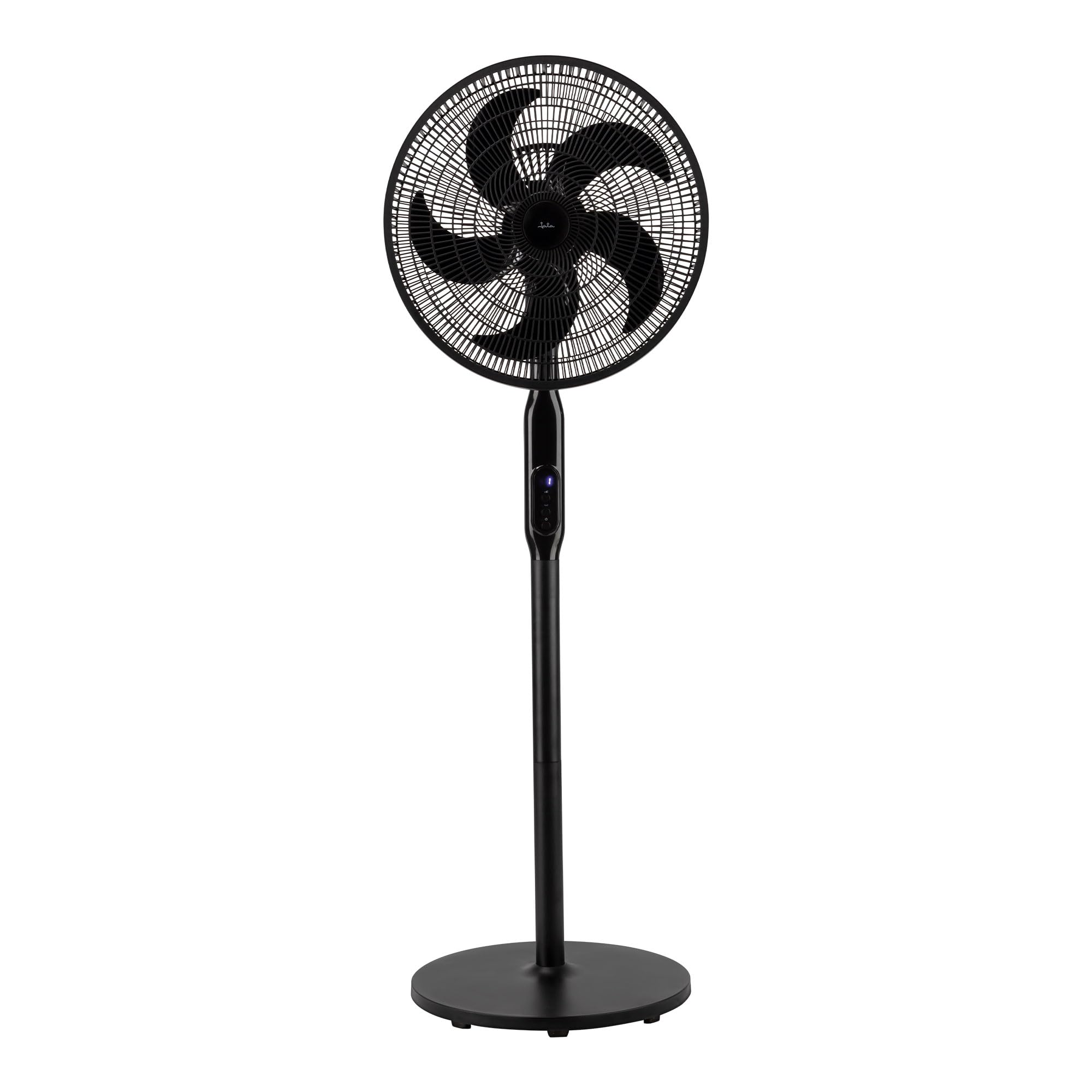 JATA JVVP3063 - Ventilador de Pie con Mando 50 W, Ventilador Oscilante Silencioso 40 cm, 5 Aspas, Temporizador 8 h, Altura Regulable 135 cm, Gran Caudal 3540 m³/h