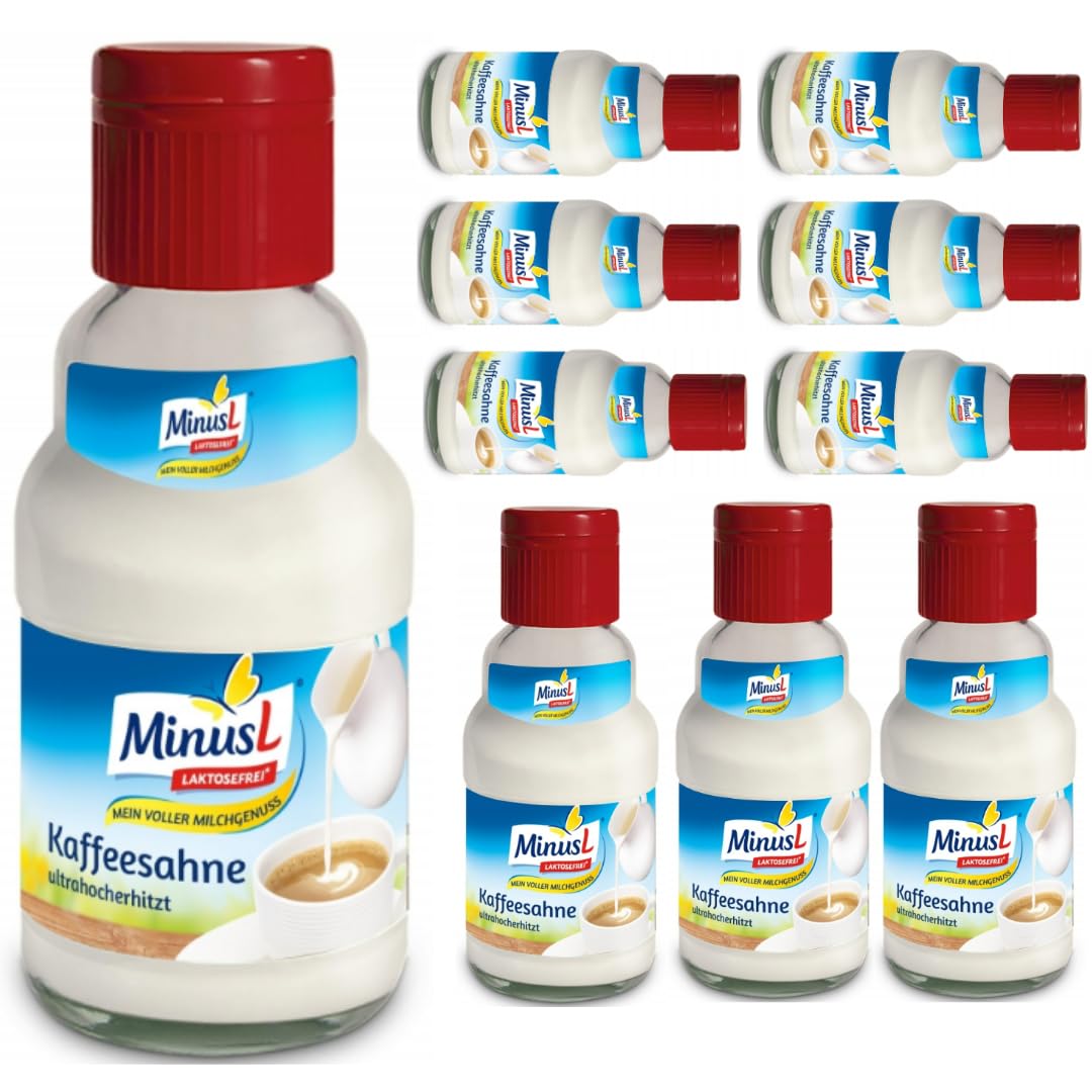 Minus L Kaffeesahne 10% Coffee Cream Laktosefrei 165g x 10 Stück
