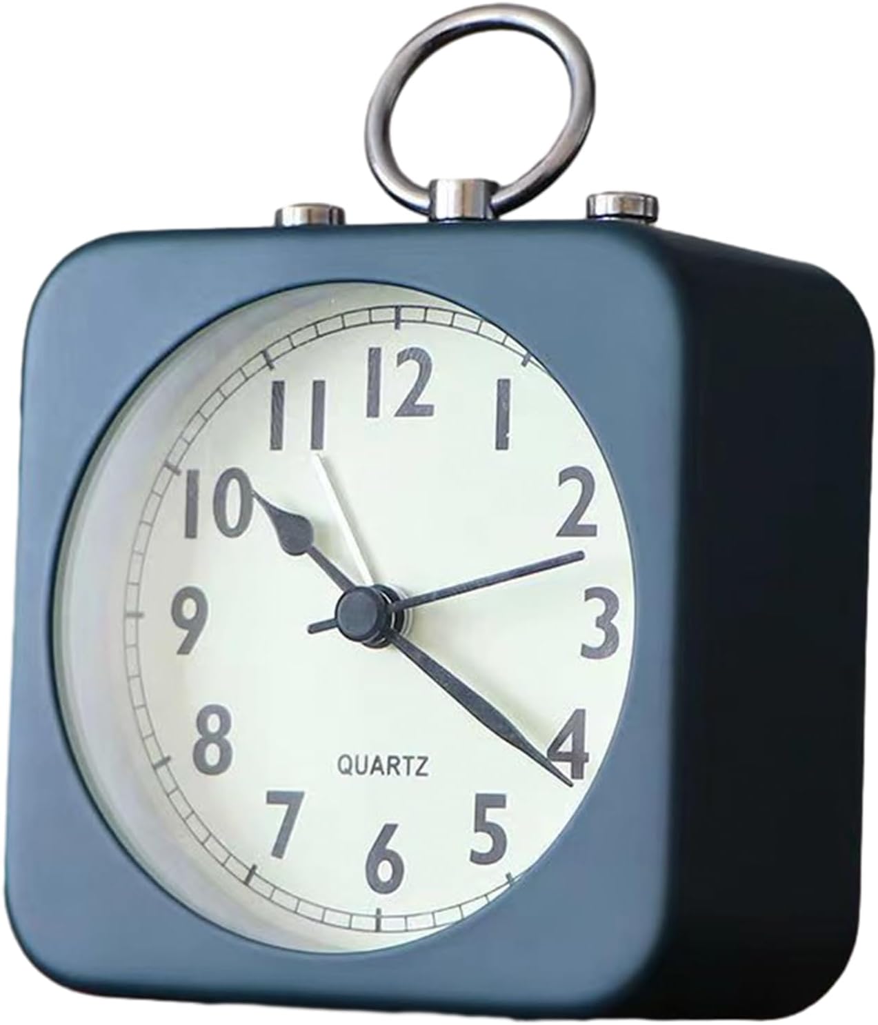 Alarm Clock, Silent & Non Ticking Alarm Clocks Bedside Metal Square