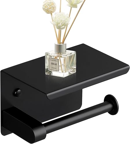 WBJKZJD Soporte de papel higiénico, soporte de rollo de papel de acero inoxidable con estante de perforación Soporte de papel de seda Soporte de disponible en Yaxa Venezuela