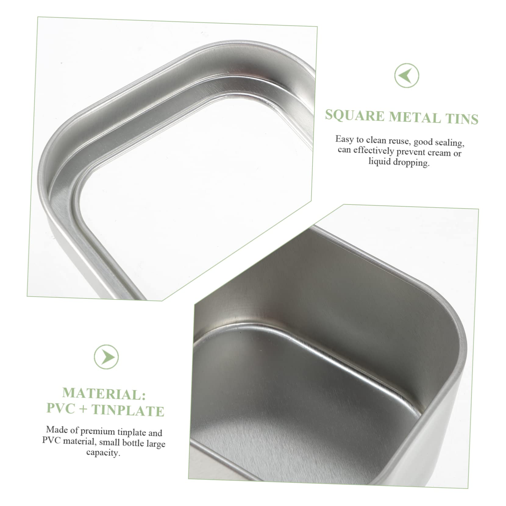 Barattoli per La Fabbricazione di Candele Lattine Quadrate in Metallo con Coperchio Lattine per La Conservazione da 8 Once per Candele Barattoli