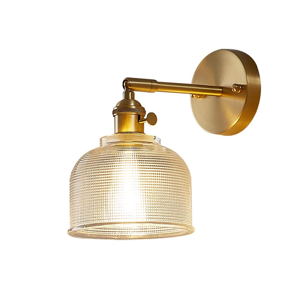 HPTHLY Bedside Wall Lamp With Rotary Switches Nordic Wall Sconce Brass Wall Mount Light Indoor Rotatable Wall Lighting Fixtures For Kitchen Restaurant Bedroo