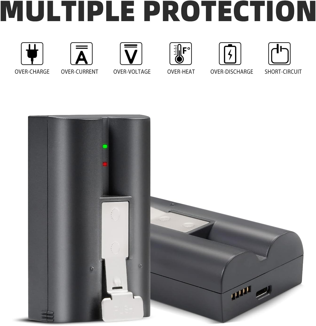 4 Pack Rechargeable Lithium-Ion V4 Batteries fit for Ring-Doorbell-Camera 2/3/4/3plus, Stick-Up Cam (2nd & 3rd Gen), Peephole/Spotlight Camera/Spotlight Cam solar/Camera Indoor Outdoor 3.65V 6040mAh