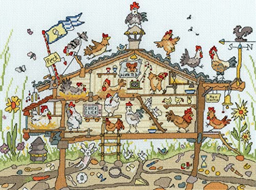 Bothy Threads Cross Stitch Kit - Cut Thru' Hen Home