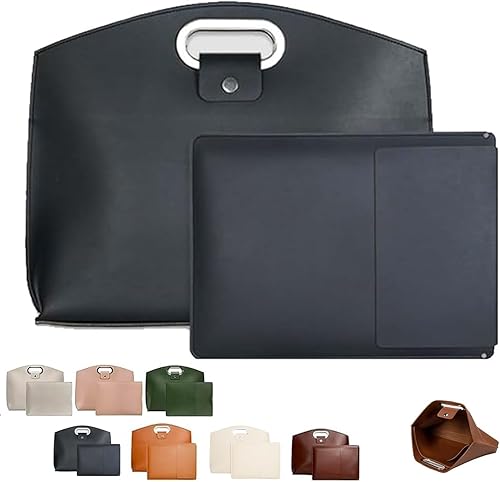 Bolsa de cuero impermeable de 14 a 16 pulgadas, 2 unidades, para mujer, bolsa de trabajo, maletín de negocios para portátiles y estuches