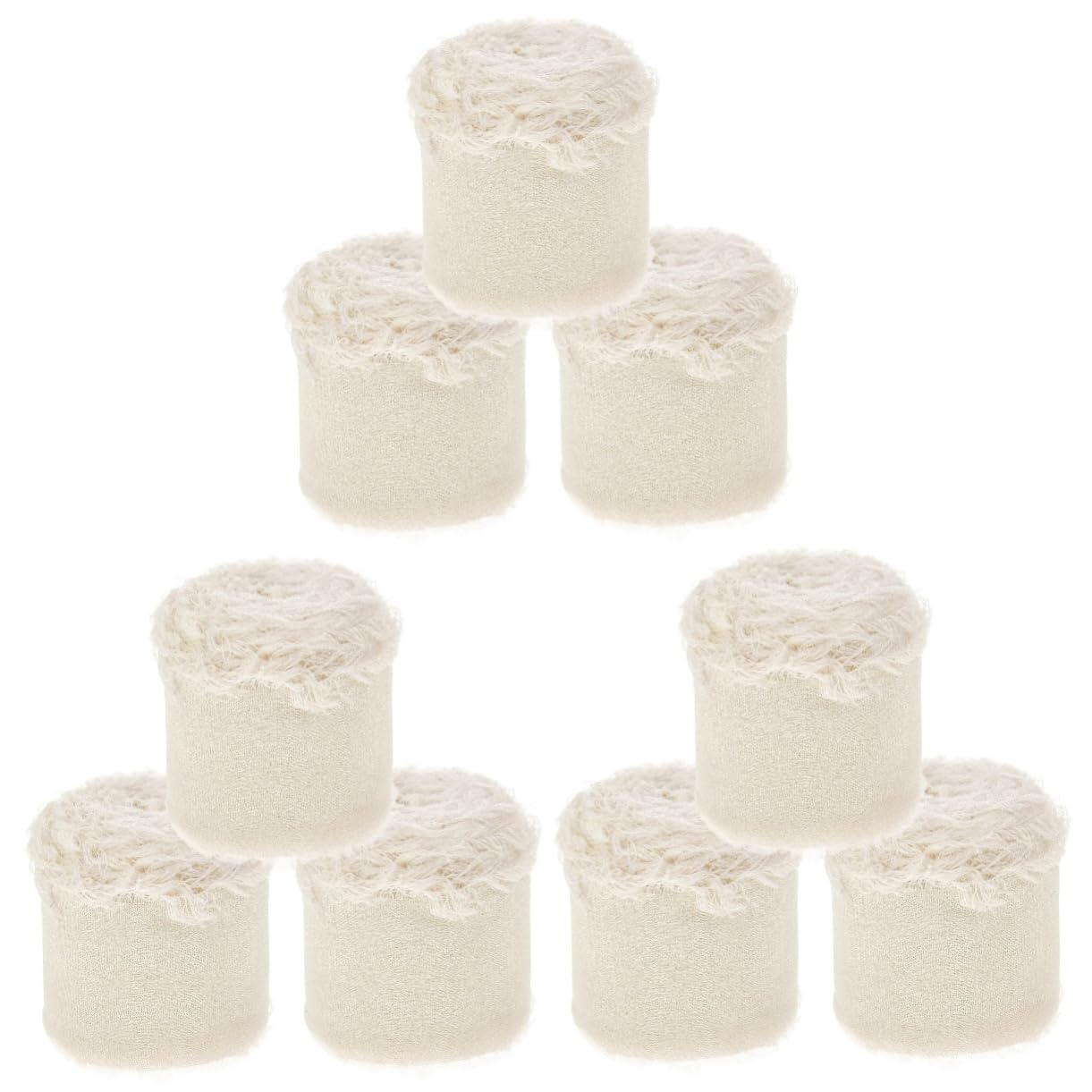 NUOBESTY 9rollen Handgefertigtes Fransenband Für Hochzeitsdekoration Chiffon-ribbon Zartem Design Für Brautsträuße -projekte Geschenkverpackung Und Einladungsgestaltung