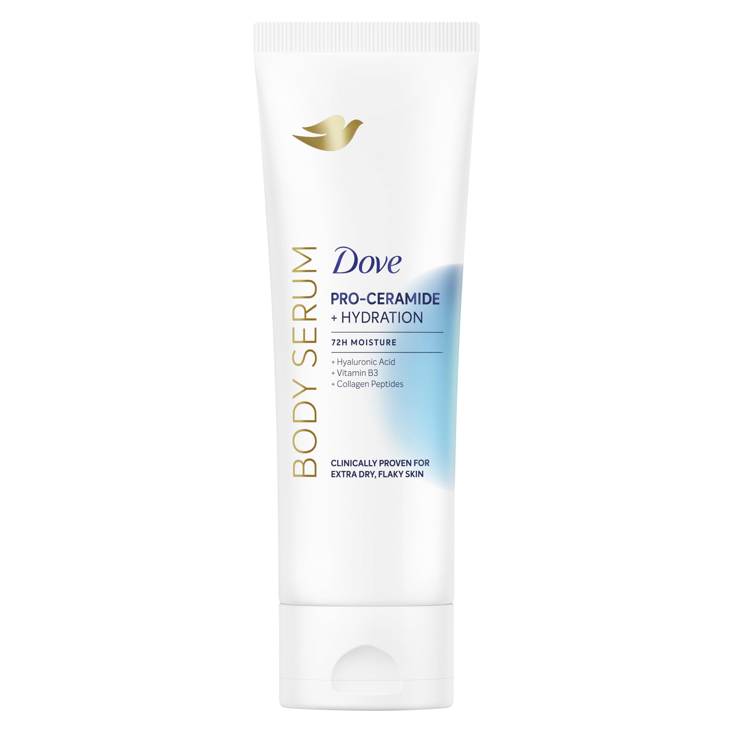 Dove Pro-Ceramide + Hydration Body Serum 72h serum with Pro-Ceramides, Hyaluronic Acid, Vitamin B3 and Collagen Peptides for extra dry, flaky skin 200 ml