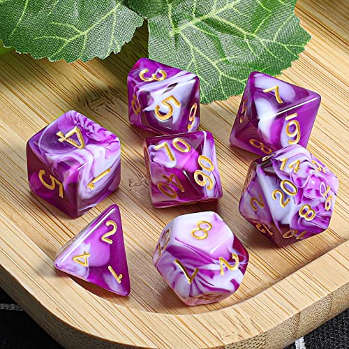 Image of CiaraQ 7pcs Polyhedral Dice Set for Dungeon and Dragons MTG Table Games