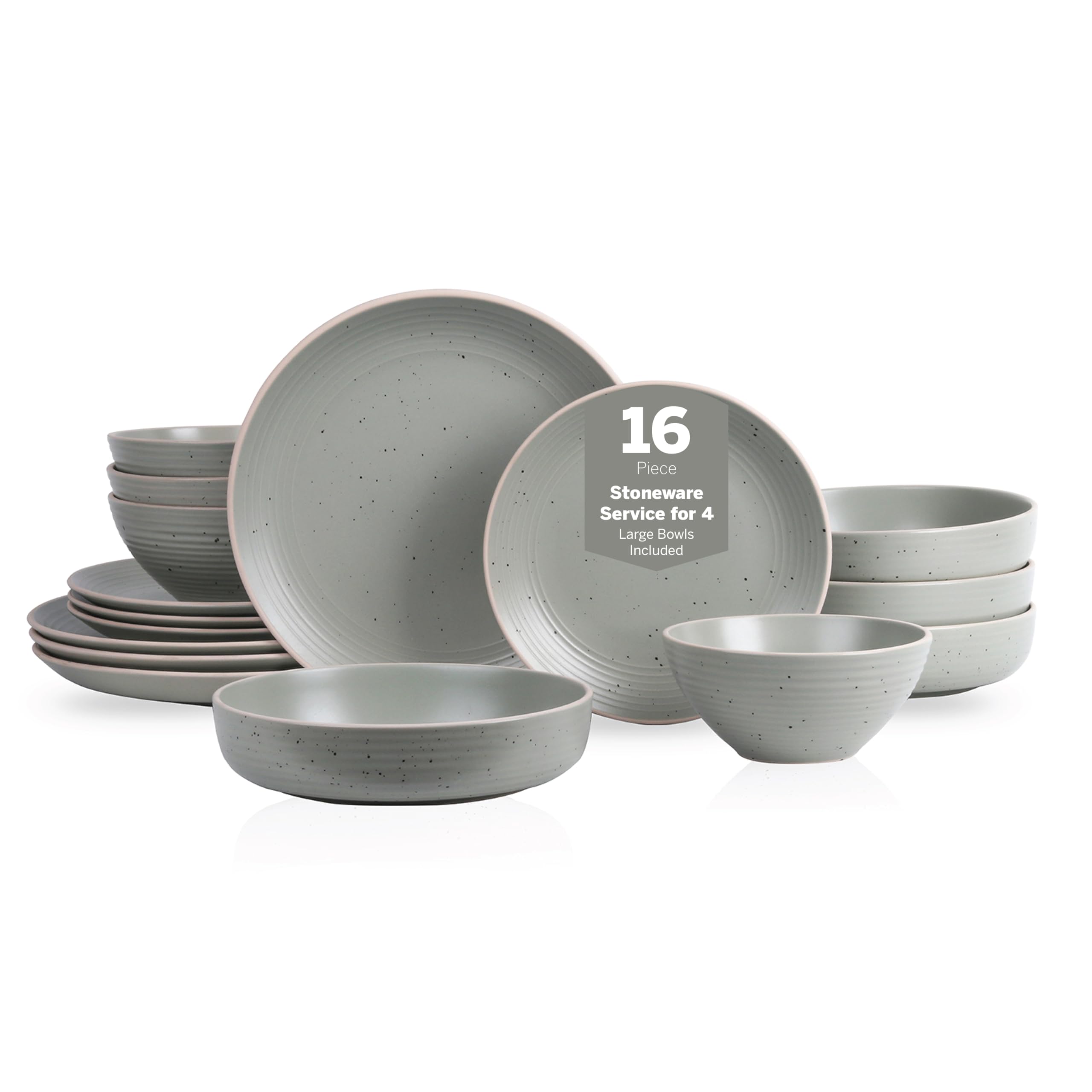 Amazon.com | Stone Lain Lauren Stoneware, Rustic Plates and Bowls