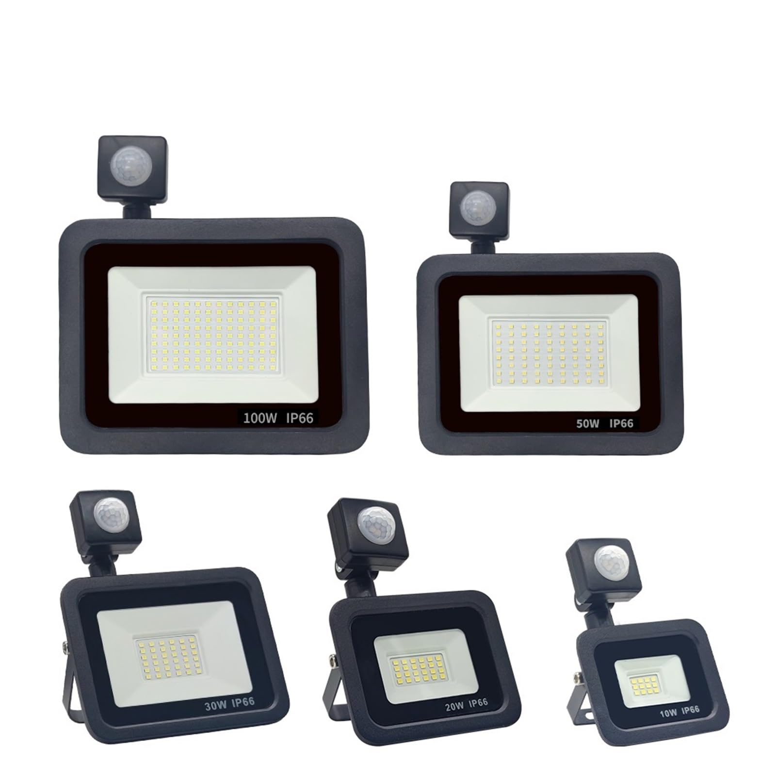 Światło robocze LED Czujnik ruchu PIR LED światło halogenowe zewnętrzne wodoodporne reflektory 100W 50W 30W 20W 10W reflektor ścienny oświetlenie zewnętrzne z wodoodporną konstrukcją(Warm light-3000K,