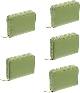 NOLITOY 5 Peças Bolsa De Moedas Para Troca De Carteira Billeteras De Hombres Cuero Original Carteras Para Hombres De Cuero Original Suporte Organizador Portátil Bolsa De Cartão De Visita