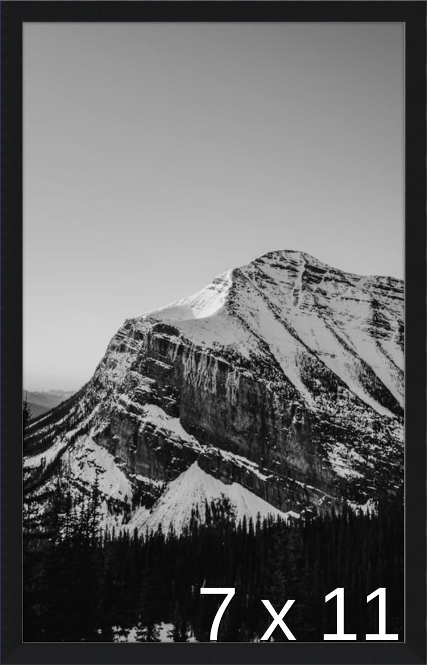 Frame It Easy 7 5/8 x 11 1/8 Satin Black Metal Frame (Ashford) 7.6x11.1 inches