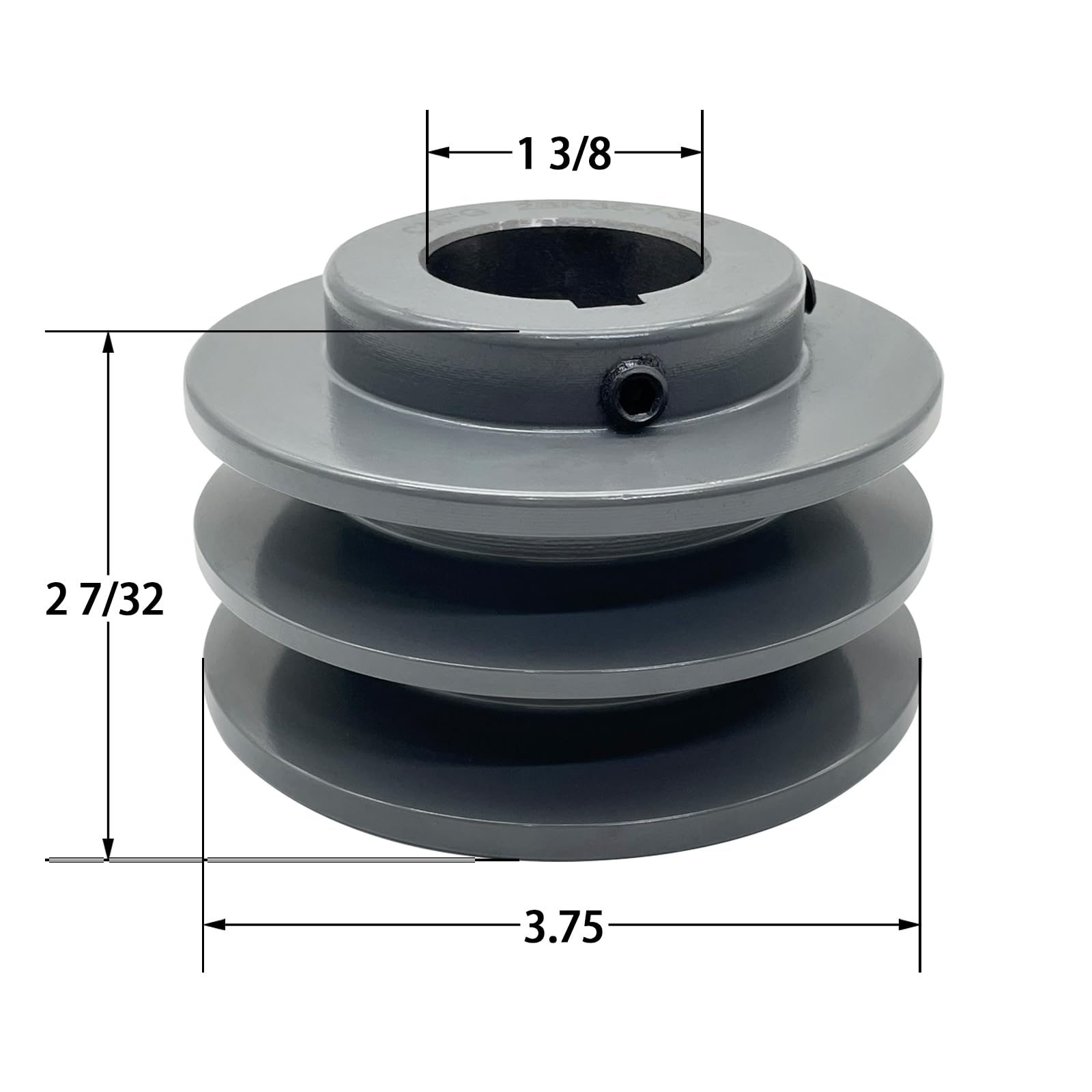 2BK36-1-3/8, 2BK36138 v Belt Pulley,3.75 inch OD, 1 3/8 Inch Bore,Cast Iron Material, BK Double Groove Mechanical v-Belt Pulleys for "4L" or "A" Belts and "5L" or "B" Belts — Amazon image 5