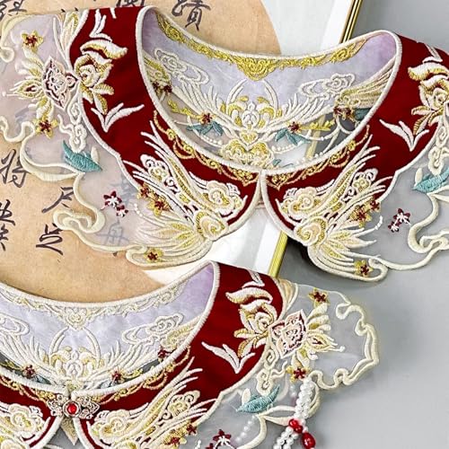 Removable Collar Shawl Yunjian Floral Shawl Chinese Embroidered Collar Decorative Shirt Collar Chinese Aesthetics4
